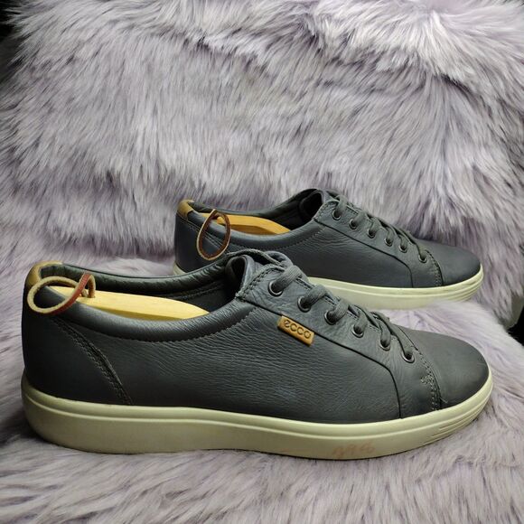 Bundle Of 2 Ecco Leather Danish Design Casual Shoes Mens Size 12 Blue Grey - Picture 11 of 16